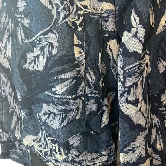 American Rag Men's Navy Blue Floral Print Bomber Jacket, Size Medium, NWT!